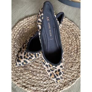 AK ANNE KLEIN Flex Leopard Print Ballet Flats-Size 9.5